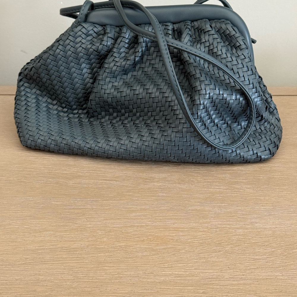 Anthropologie Woven Clutch in Slate Blue - Picture 3 of 5